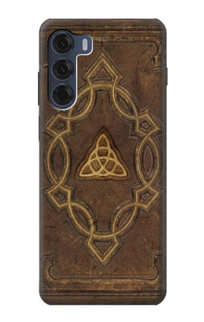 W3219 Spell Book Cover Hard Case and Leather Flip Case For Motorola Moto G200 5G