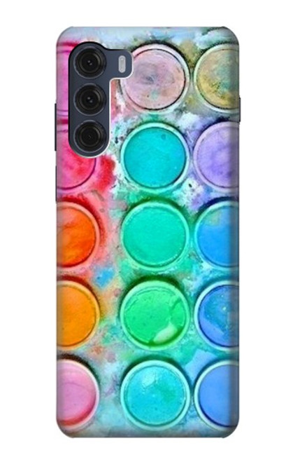 W3235 Watercolor Mixing Hard Case and Leather Flip Case For Motorola Moto G200 5G