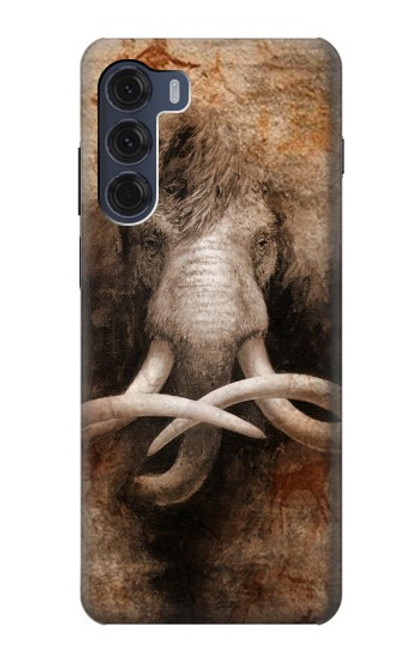 W3427 Mammoth Ancient Cave Art Hard Case and Leather Flip Case For Motorola Moto G200 5G