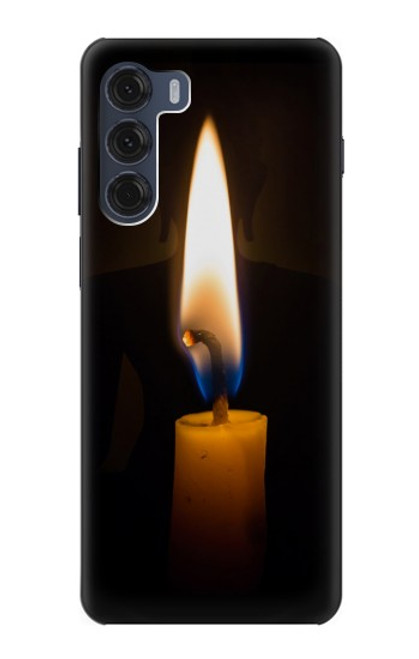 W3530 Buddha Candle Burning Hard Case and Leather Flip Case For Motorola Moto G200 5G