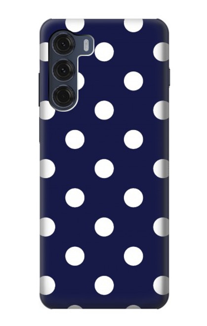 W3533 Blue Polka Dot Hard Case and Leather Flip Case For Motorola Moto G200 5G