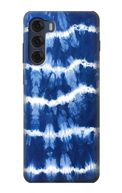 W3671 Blue Tie Dye Hard Case and Leather Flip Case For Motorola Moto G200 5G