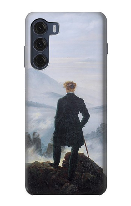 W3789 Wanderer above the Sea of Fog Hard Case and Leather Flip Case For Motorola Moto G200 5G