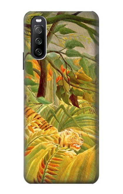 W3344 Henri Rousseau Tiger in a Tropical Storm Hard Case and Leather Flip Case For Sony Xperia 10 III Lite