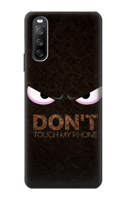 W3412 Do Not Touch My Phone Hard Case and Leather Flip Case For Sony Xperia 10 III Lite