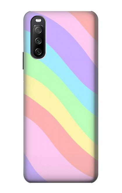 W3810 Pastel Unicorn Summer Wave Hard Case and Leather Flip Case For Sony Xperia 10 III Lite