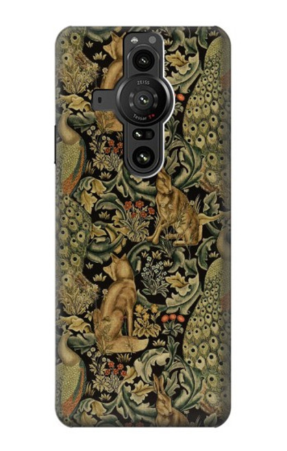 W3661 William Morris Forest Velvet Hard Case and Leather Flip Case For Sony Xperia Pro-I