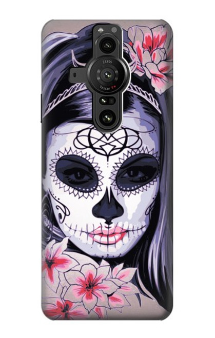 W3821 Sugar Skull Steam Punk Girl Gothic Hard Case and Leather Flip Case For Sony Xperia Pro-I