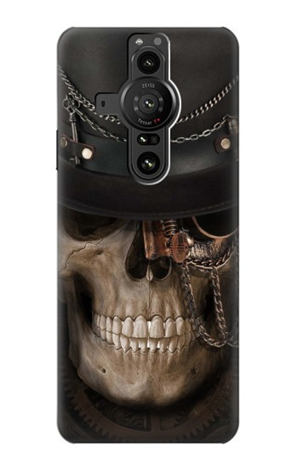 W3852 Steampunk Skull Hard Case and Leather Flip Case For Sony Xperia Pro-I