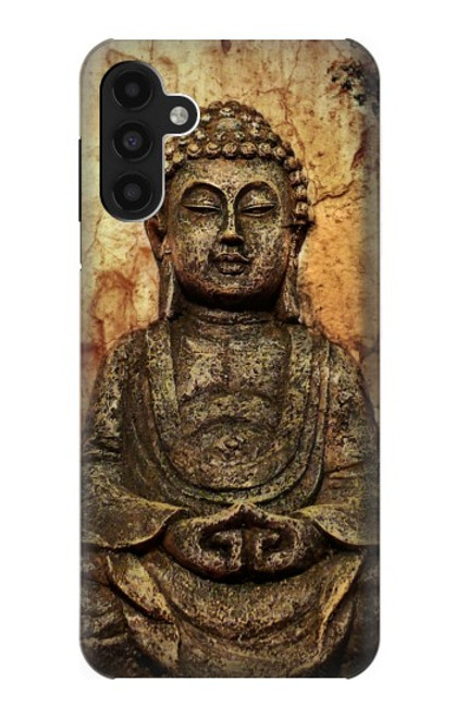 W0344 Buddha Rock Carving Hard Case and Leather Flip Case For Samsung Galaxy A13 4G