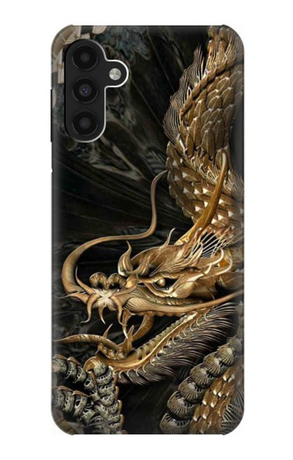 W0426 Gold Dragon Hard Case and Leather Flip Case For Samsung Galaxy A13 4G