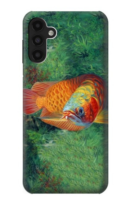 W1157 Red Arowana Fish Hard Case and Leather Flip Case For Samsung Galaxy A13 4G