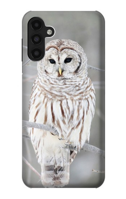 W1566 Snowy Owl White Owl Hard Case and Leather Flip Case For Samsung Galaxy A13 4G