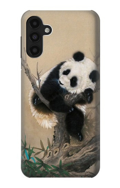 W2210 Panda Fluffy Art Painting Hard Case and Leather Flip Case For Samsung Galaxy A13 4G