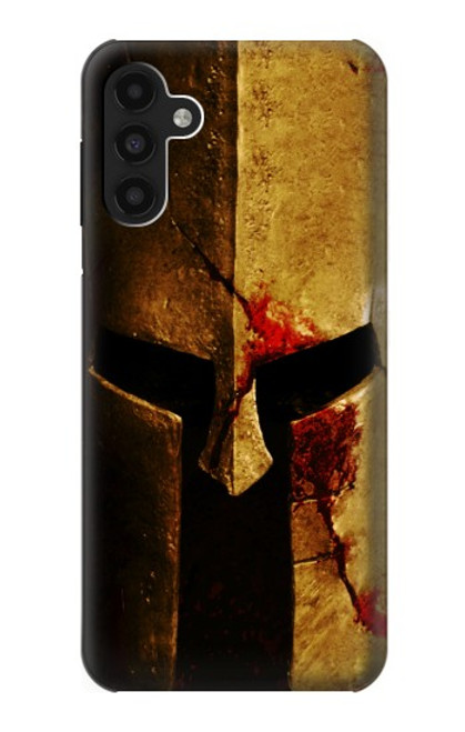 W2439 Warrior Spartan Helmet Hard Case and Leather Flip Case For Samsung Galaxy A13 4G