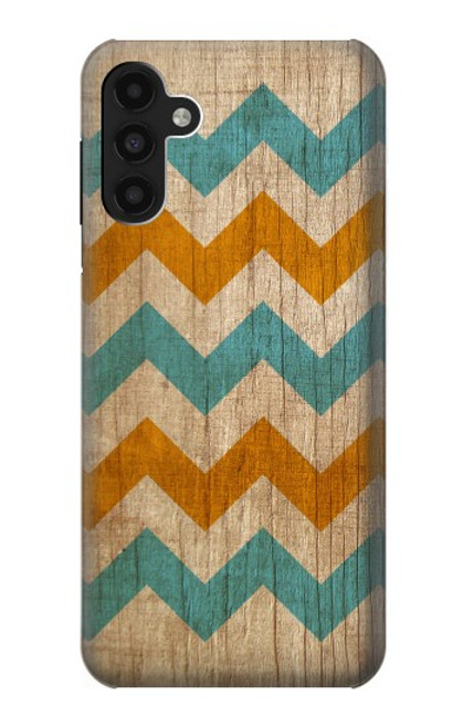 W3033 Vintage Wood Chevron Graphic Printed Hard Case and Leather Flip Case For Samsung Galaxy A13 4G