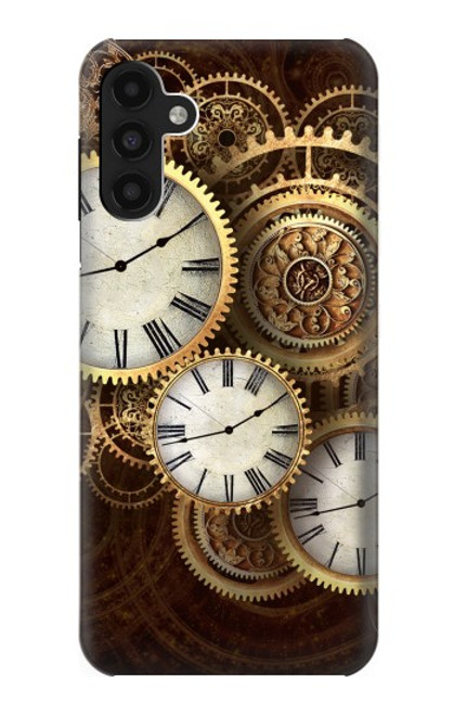 W3172 Gold Clock Live Hard Case and Leather Flip Case For Samsung Galaxy A13 4G