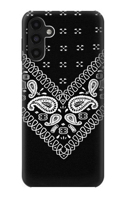 W3363 Bandana Black Pattern Hard Case and Leather Flip Case For Samsung Galaxy A13 4G