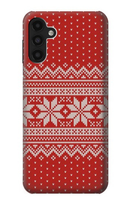 W3384 Winter Seamless Knitting Pattern Hard Case and Leather Flip Case For Samsung Galaxy A13 4G