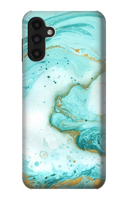 W3399 Green Marble Graphic Print Hard Case and Leather Flip Case For Samsung Galaxy A13 4G