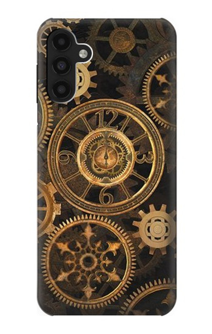 W3442 Clock Gear Hard Case and Leather Flip Case For Samsung Galaxy A13 4G