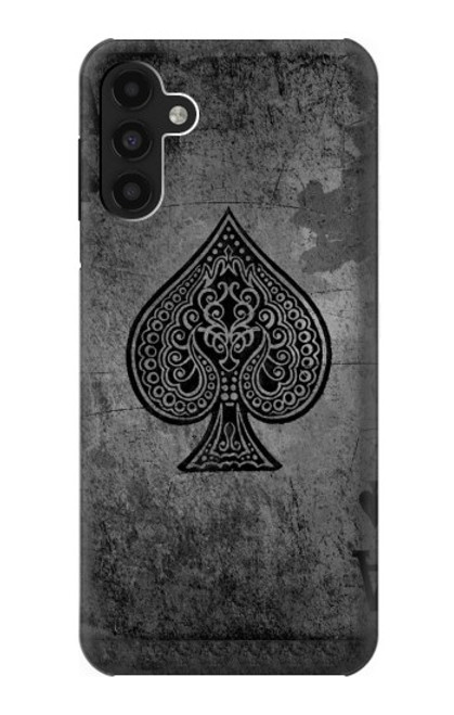 W3446 Black Ace Spade Hard Case and Leather Flip Case For Samsung Galaxy A13 4G