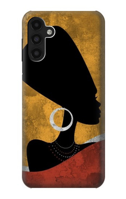 W3453 African Queen Nefertiti Silhouette Hard Case and Leather Flip Case For Samsung Galaxy A13 4G