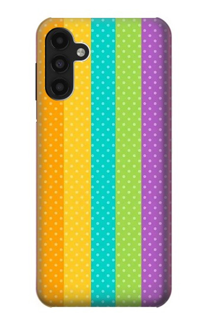 W3678 Colorful Rainbow Vertical Hard Case and Leather Flip Case For Samsung Galaxy A13 4G