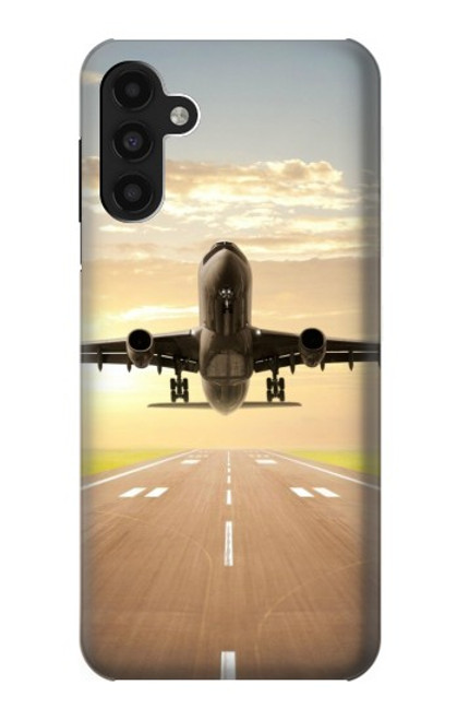 W3837 Airplane Take off Sunrise Hard Case and Leather Flip Case For Samsung Galaxy A13 4G