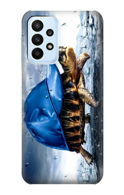 W0084 Turtle in the Rain Hard Case and Leather Flip Case For Samsung Galaxy A23