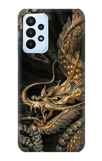 W0426 Gold Dragon Hard Case and Leather Flip Case For Samsung Galaxy A23