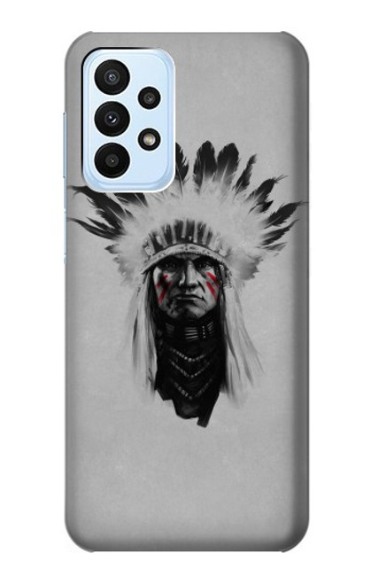 W0451 Indian Chief Hard Case and Leather Flip Case For Samsung Galaxy A23