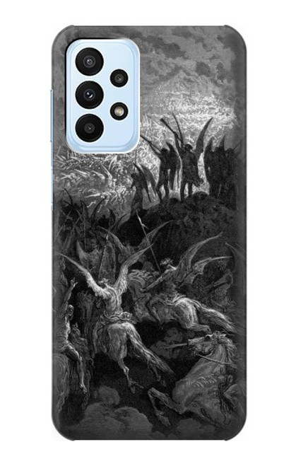 W1026 Gustave Dore Paradise Lost Hard Case and Leather Flip Case For Samsung Galaxy A23