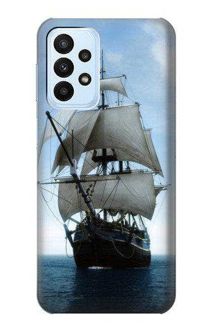 W1096 Sailing Ship in an Ocean Hard Case and Leather Flip Case For Samsung Galaxy A23