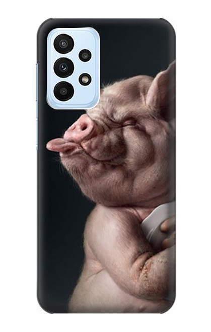 W1273 Crazy Pig Hard Case and Leather Flip Case For Samsung Galaxy A23