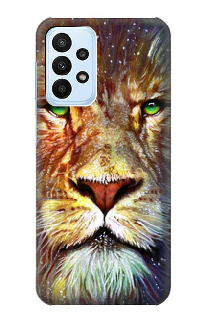 W1354 Lion Hard Case and Leather Flip Case For Samsung Galaxy A23
