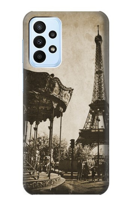 W2174 Eiffel Tower Vintage Paris Hard Case and Leather Flip Case For Samsung Galaxy A23