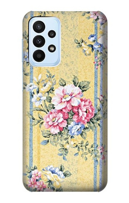 W2229 Vintage Flowers Hard Case and Leather Flip Case For Samsung Galaxy A23