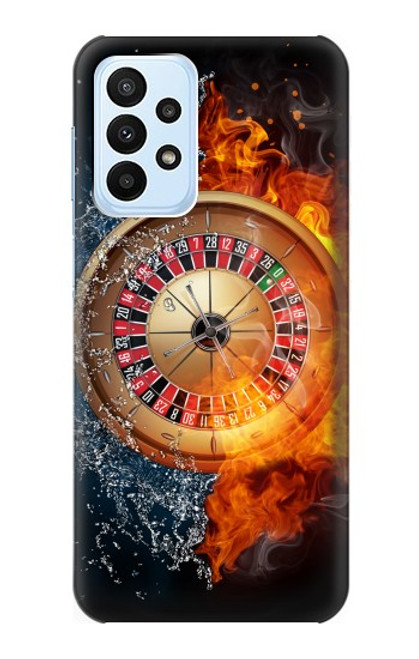 W2289 Roulette Casino Gamble Hard Case and Leather Flip Case For Samsung Galaxy A23