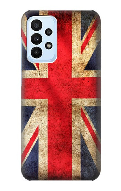 W2303 British UK Vintage Flag Hard Case and Leather Flip Case For Samsung Galaxy A23