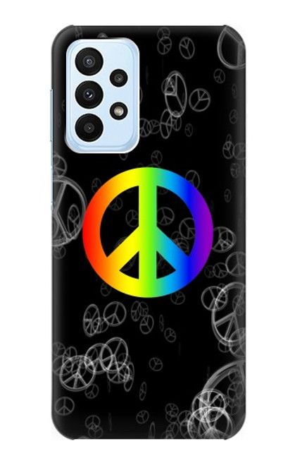 W2356 Peace Sign Hard Case and Leather Flip Case For Samsung Galaxy A23