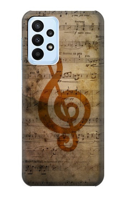 W2368 Sheet Music Notes Hard Case and Leather Flip Case For Samsung Galaxy A23