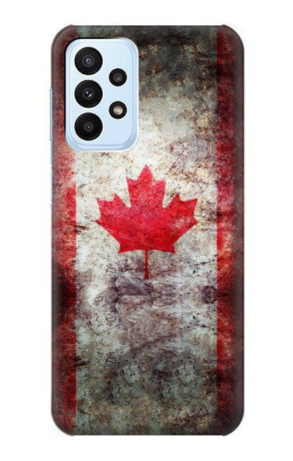 W2490 Canada Maple Leaf Flag Texture Hard Case and Leather Flip Case For Samsung Galaxy A23