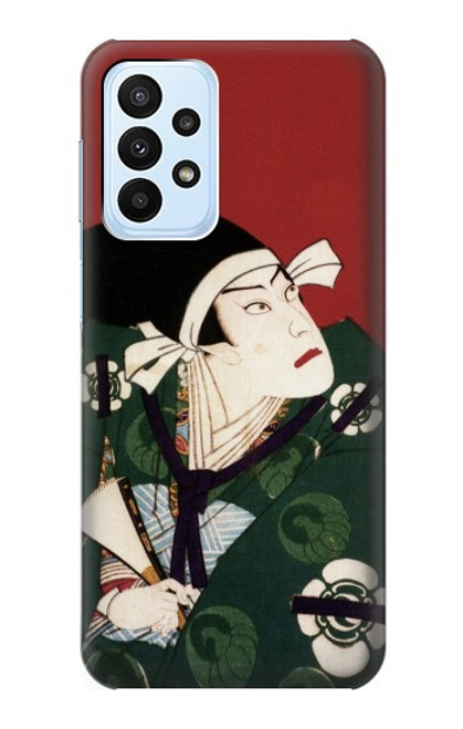 W2498 Japan Art Toyohara Kunichika Hard Case and Leather Flip Case For Samsung Galaxy A23