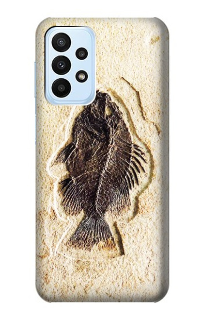 W2562 Fossil Fish Hard Case and Leather Flip Case For Samsung Galaxy A23