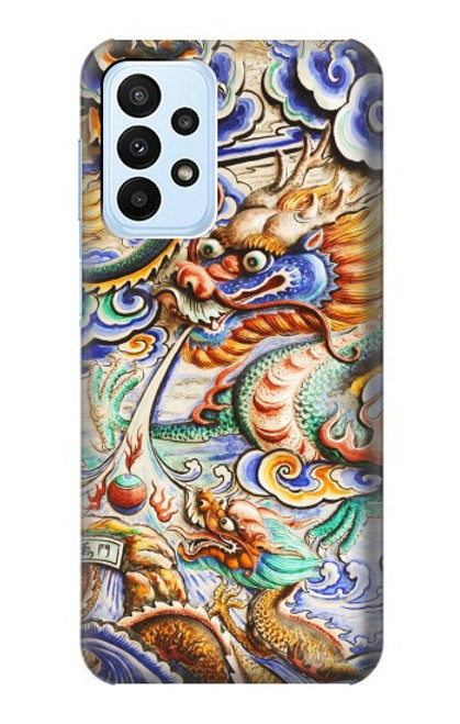 W2584 Traditional Chinese Dragon Art Hard Case and Leather Flip Case For Samsung Galaxy A23