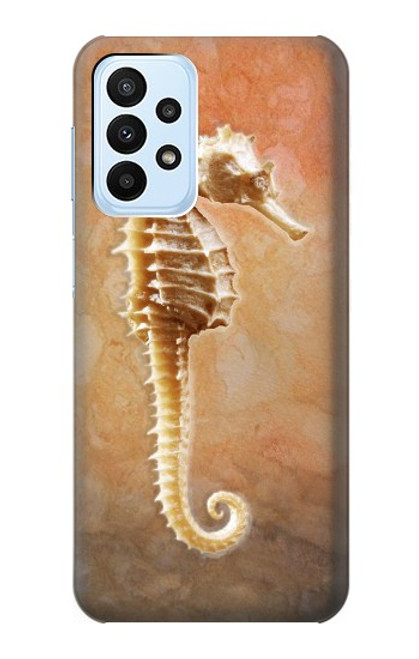 W2674 Seahorse Skeleton Fossil Hard Case and Leather Flip Case For Samsung Galaxy A23