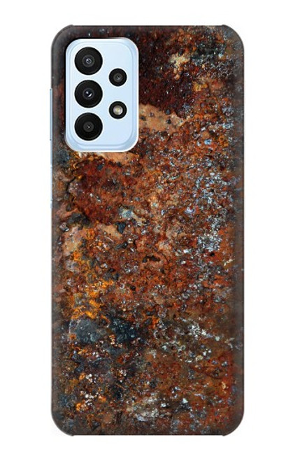 W2714 Rust Steel Texture Graphic Printed Hard Case and Leather Flip Case For Samsung Galaxy A23