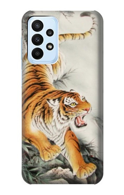 W2751 Chinese Tiger Brush Painting Hard Case and Leather Flip Case For Samsung Galaxy A23