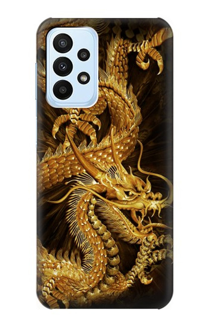 W2804 Chinese Gold Dragon Printed Hard Case and Leather Flip Case For Samsung Galaxy A23